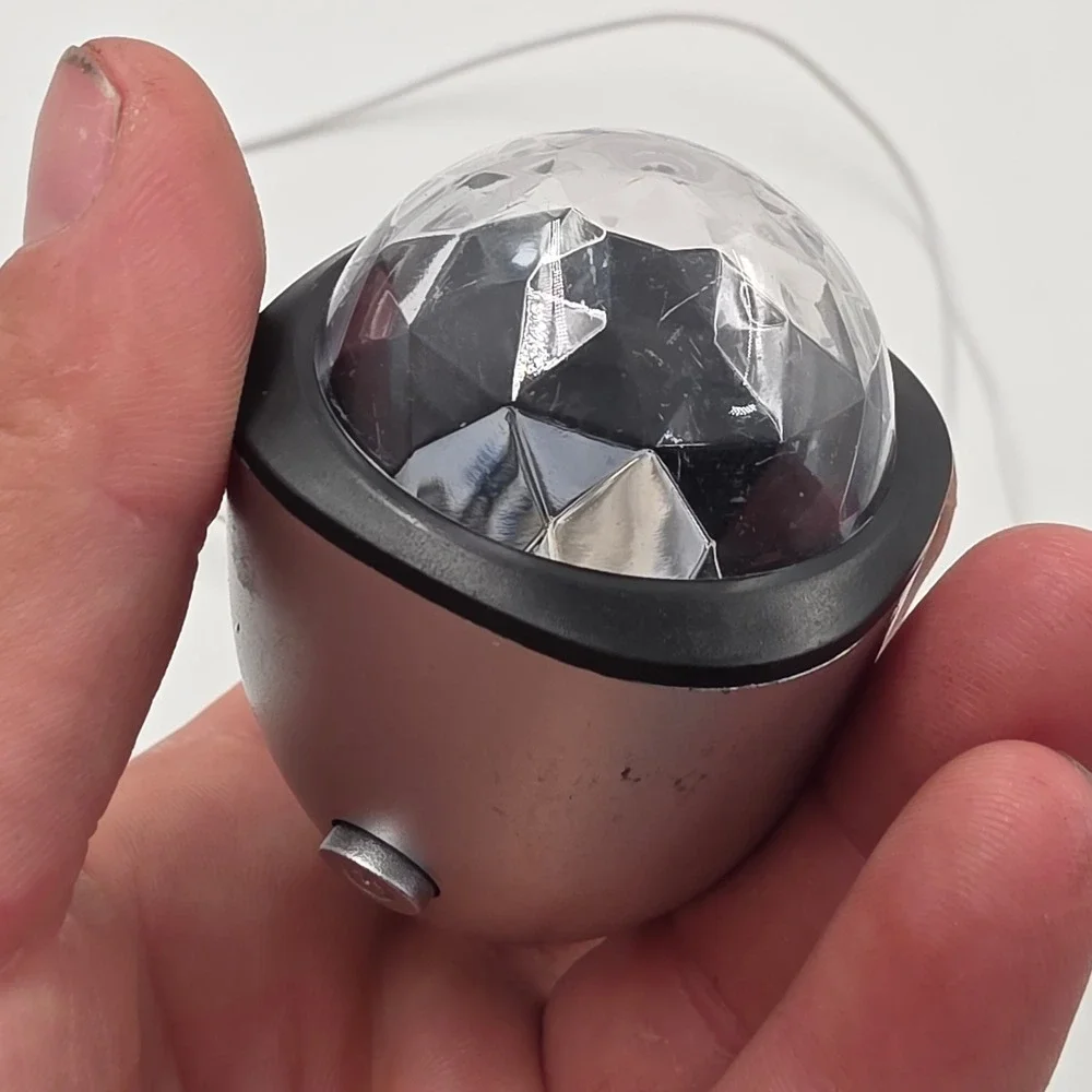 Mini USB Disco Ball Party Light with Samsung Adaptive Fast Charging Wall Plug